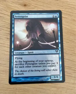 MTG Magic The Gathering Card Fettergeist Creature Spirit Foil 52/244 Izzy Blue - Image 1