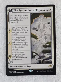 MTG The Restoration of Eiganjo #34 Kamigawa Neon Dynasty Magic Card Rare NM - Image 3