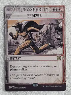 MTG Bedevil Outlaws of Thunder Junction (OTP) #37 Magic Card Rare NM - Image 1
