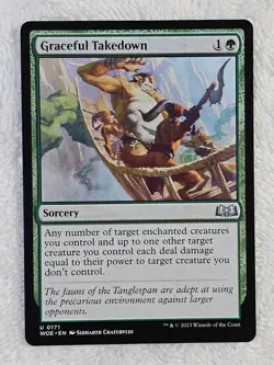 MTG Graceful Takedown #171 - Wilds of Eldraine Magic Gathering Card U NM - Image 2
