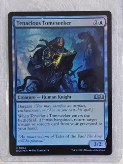 MTG Tenacious Tomeseeker FOIL - Wilds of Eldraine (WOE) #74 Magic Card U NM - Image 4