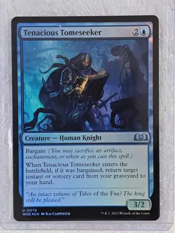 MTG Tenacious Tomeseeker FOIL - Wilds of Eldraine (WOE) #74 Magic Card U NM - Image 5