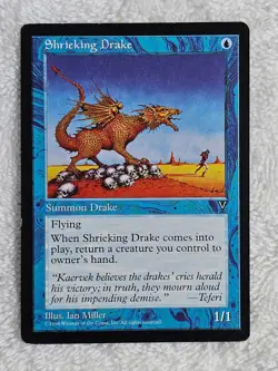 MTG Shrieking Drake - Visions (VIS) Magic Gathering Card Light Play - Image 1