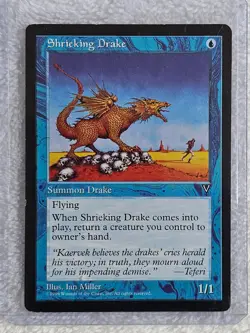 MTG Shrieking Drake - Visions (VIS) Magic Gathering Card Light Play - Image 4