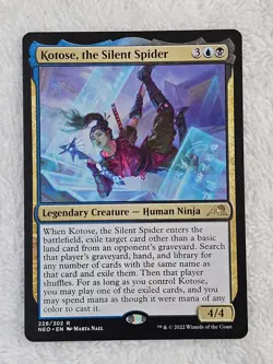 MTG Kotose, the Silent Spider #228 Kamigawa Neon Dynasty Magic Card Rare NM - Image 1