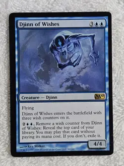 MTG Djinn of Wishes #50 Magic 2010 (M10) Magic the Gathering Card Rare NM - Image 1