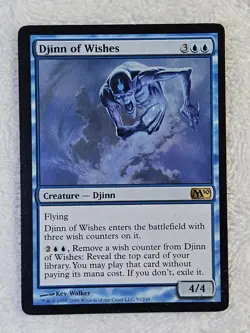 MTG Djinn of Wishes #50 Magic 2010 (M10) Magic the Gathering Card Rare NM - Image 2