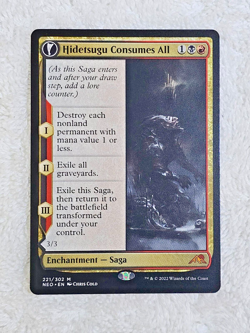 MTG Hidetsugu Consumes All #221 Kamigawa: Neon Dynasty Magic Card Mythic NM - Image 1
