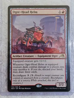 MTG Ogre-Head Helm #155 Kamigawa Neon Dynasty Magic Card Rare NM - Image 4