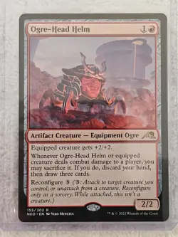 MTG Ogre-Head Helm #155 Kamigawa Neon Dynasty Magic Card Rare NM - Image 5