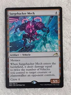 MTG Surgehacker Mech #260 Kamigawa Neon Dynasty Magic Card Rare NM - Image 2