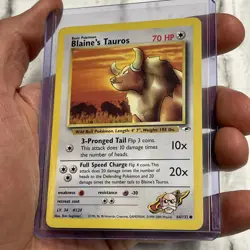 BLAINE'S TAUROS 64/132 Pokemon TCG Gym Heroes Regular Unlimited Common NM/MT Vtg - Image 2