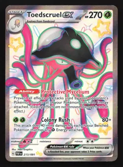 Pokemon Toedscruel ex 213/091 Paldean Fates Shiny Ultra Rare Full Art Holo LP - Image 1