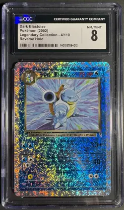 Dark Blastoise 4/110 Legendary Collection Reverse Holo Pokemon CGC 8 - Image 1