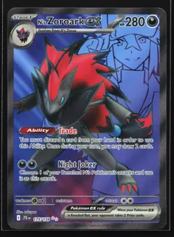 Pokemon N's Zoroark ex 175/159 Journey Together Ultra Rare Full Art Holo NM - Image 1