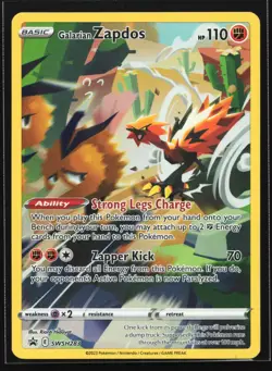Pokemon Galarian Zapdos SWSH283 Crown Zenith Tin Holo Black Star Promo NM - Image 1