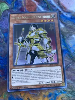 YUGIOH TCG NOBLE KNIGHT CUSTENNIN CYHO-EN088 SUPER 1ST EDITION NM - Image 1