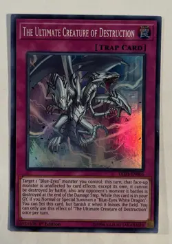 1x Yugioh! LP The Ultimate Creature Of Destruction LED3-EN005 Super Rare 1st Ed - Image 1