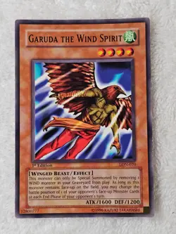 YuGiOh Garuda the Wind Spirit - Labyrinth of Nightmare LON-070 1st Edition LP - Image 1