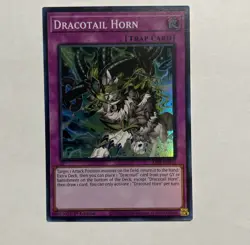 Yugioh TCG Dracotail Horn 2025 JUSH-EN010 Super Rare 1st Edition - Image 1