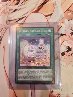 Yugioh TCG Yummyusment Acroquey 2025 JUSH-EN024 Rare 1st Edition - Image 1