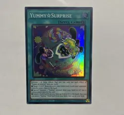 Yugioh TCG Yummy Surprise 2025 JUSH-EN025 Super Rare 1st Edition - Image 1