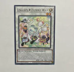 Yugioh TCG Lollipo Yummy Way 2025 JUSH-EN021 Rare 1st Edition - Image 1