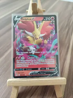 Pokemon Delphox V 027/196 Lost Origin Ultra Rare Holo Pokemon Card * New * - Image 2