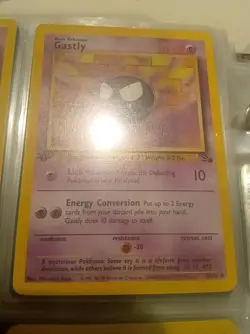 Gastly 33/62 Fossil Set 1st Edition Uncommon Pokemon Card NM/EXC - Image 1