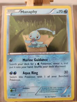 Manaphy XY190 X & Y Cosmos Holo Ultra Rare Black Star Promo Pokemon Card - Image 1