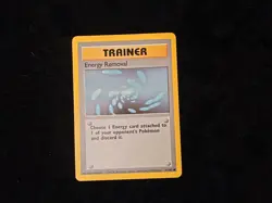 Energy Removal Base Set Regular Pokemon Trainer Card Lightly Played - Image 1