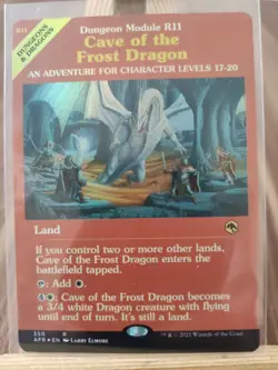 Cave of the Frost Dragon 350 AFR Showcase Foil Magic the gathering MTG Card New - Image 1