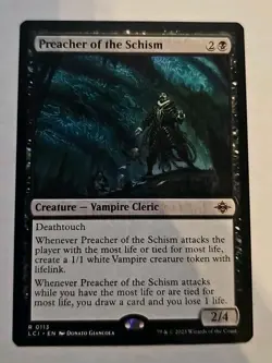 PREACHER OF THE SCHISM mtg LP Lost Caverns of Ixalan 1 Rare - Image 1