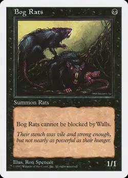MTG - Bog Rats - Fifth Edition - X1 - (NM) - - Image 1