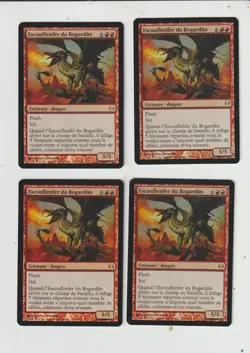 Lot x4 cartes Escouflenfer du Bogardan Duel Deck MAGIC MTG 2011 EX-NM VF playset - Image 1