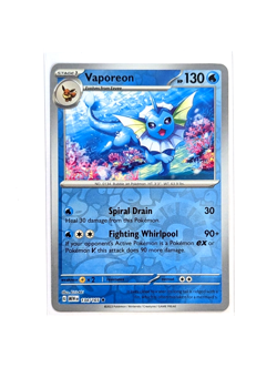 Vaporeon 134/165 Rare Reverse Holo NM/M POKEMON TCG S&V 151 MEW ENGLISH NM/M - Image 1