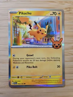 Pikachu 062/193 (PAL) Trick or Trade BOOster NM Holofoil Rare Pokemon Card - Image 1