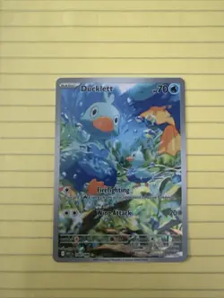 Ducklett AR 109/086 White Flare Pokemon Card Game English NM - Image 1