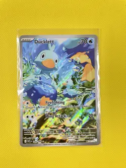 Ducklett AR 109/086 White Flare Pokemon Card Game English NM - Image 1