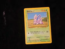 Nidoran M Base Set Regular Pokemon Lightly Played - Image 1