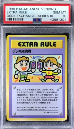Pokemon Japanese Ori Vending Extra Rule Deck Exchange 3 1998 III PSA 10 43891301 - Image 1