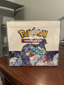 Pokemon TCG Stellar Crown Booster Box Factory Sealed With Plastic Case - Image 1
