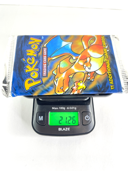 Base Set Booster Pack - Charizard Artwork - Pokemon - HEAVY - 21.26G - Sealed - Image 1