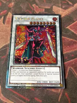 Yugioh RA04-EN161 Crimson Blader 1st Edition Quarter Century Secret Rare NM/LP - Image 1