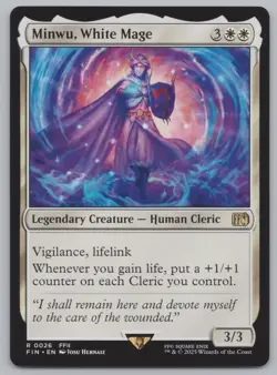 MTG - Final Fantasy - Minwu, White Mage #26 -g590 - Image 1
