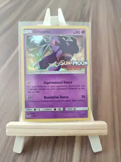 Oricorio SM19 Guardians Rising STAFF Prerelease Holo Rare Promo Pokemon Card - Image 2