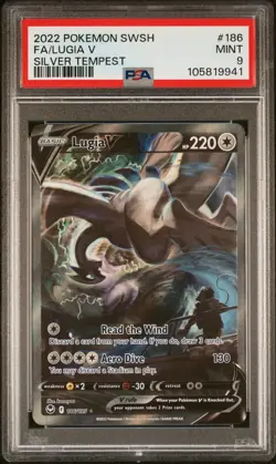 PSA 9 Lugia V Silver Tempest Full Alt Art Holo Pokemon Card #186 Mint Look! - Image 1