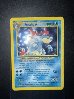 Pokemon TCG Feraligatr Neo Genesis Holo Unlimited Rare Card 4/111 2000 - Image 1