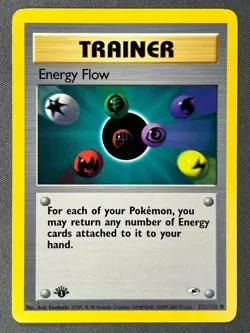 Energy Flow 122/132 Trainer Card 1st Edition Gym Heroes Common 2000 Pokemon - Image 1