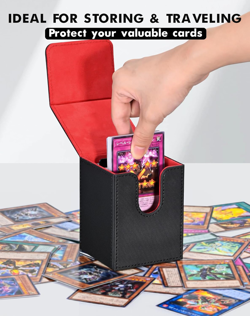 Card Deck Box Fits Yugioh TCG, Card Storage Box with Dividers Holds 100+ Sleeved - Image 2